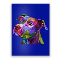 American Pitbull Terrier Pop Art Portrait For Dog Owners Gift Poster