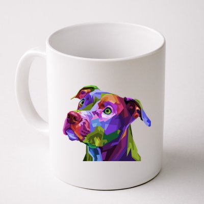 American Pitbull Terrier Pop Art Portrait For Dog Owners Gift Coffee Mug