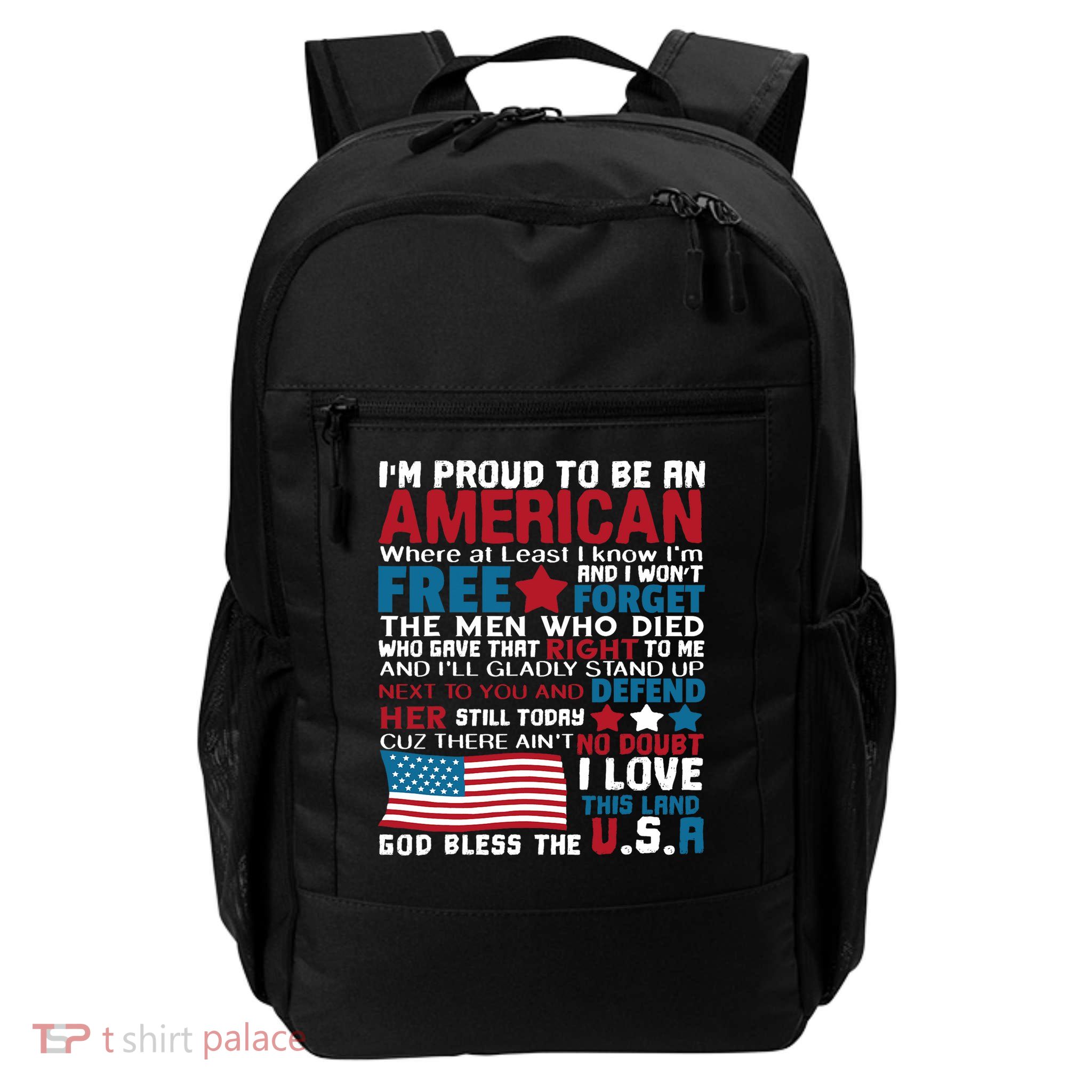 American Proud To Be Patriotic Featuring Usa Flag Merican Daily Commute Backpack