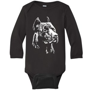 American Pitbull Terrier Baby Long Sleeve Bodysuit