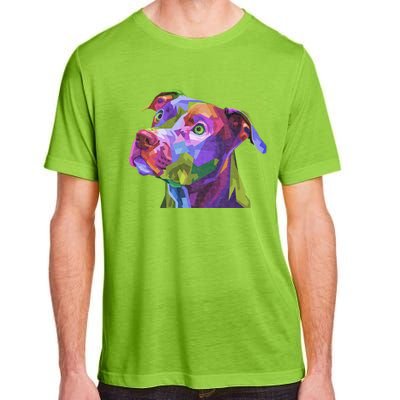 American Pitbull Terrier Pop Art Portrait For Dog Owners Adult ChromaSoft Performance T-Shirt