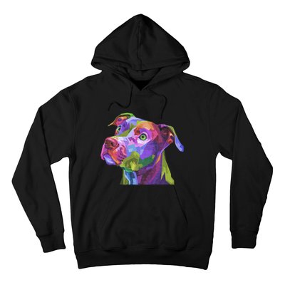 American Pitbull Terrier Pop Art Portrait For Dog Owners Hoodie