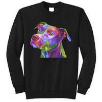 American Pitbull Terrier Pop Art Portrait For Dog Owners Sweatshirt