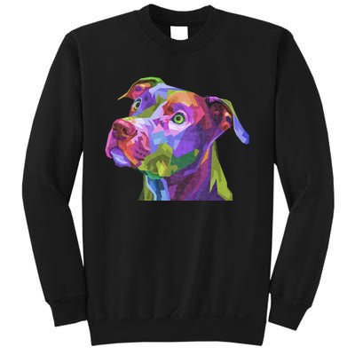 American Pitbull Terrier Pop Art Portrait For Dog Owners Sweatshirt