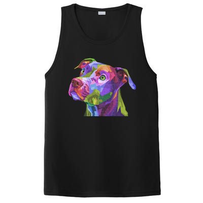 American Pitbull Terrier Pop Art Portrait For Dog Owners PosiCharge Competitor Tank