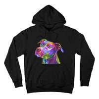 American Pitbull Terrier Pop Art Portrait For Dog Owners Tall Hoodie