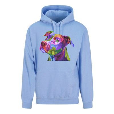 American Pitbull Terrier Pop Art Portrait For Dog Owners Unisex Surf Hoodie