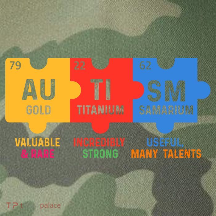 Autism Periodic Table Elements Gold Titanium Samarium Autism Awareness Legacy Tie Dye Trucker Hat
