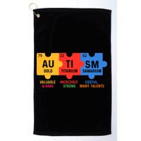 Autism Periodic Table Elements Gold Titanium Samarium Autism Awareness Golf Towel