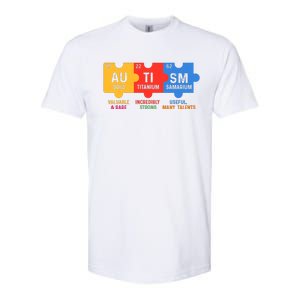 Autism Periodic Table Elements Gold Titanium Samarium Autism Awareness Softstyle CVC T-Shirt