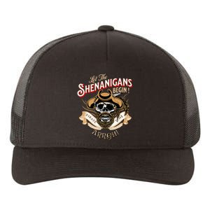 Arrgh Pirate Time Let The Shenanigans Begin Pirate Yupoong Adult 5-Panel Trucker Hat