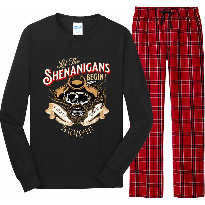 Arrgh Pirate Time Let The Shenanigans Begin Pirate Long Sleeve Pajama Set