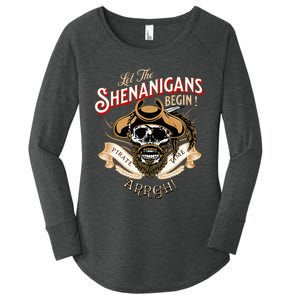 Arrgh Pirate Time Let The Shenanigans Begin Pirate Women's Perfect Tri Tunic Long Sleeve Shirt