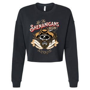 Arrgh Pirate Time Let The Shenanigans Begin Pirate Cropped Pullover Crew