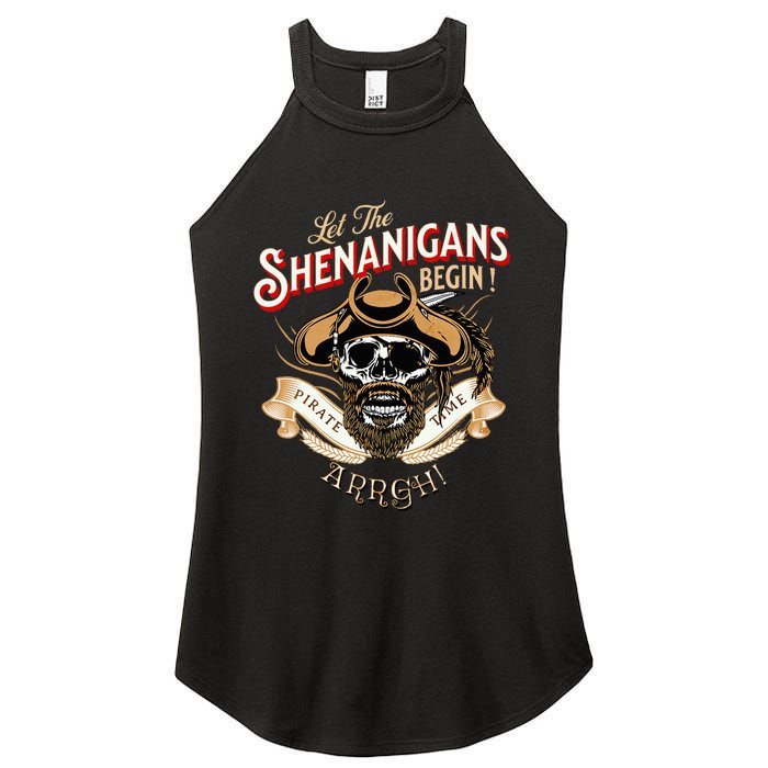 Arrgh Pirate Time Let The Shenanigans Begin Pirate Women's Perfect Tri Rocker Tank