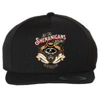 Arrgh Pirate Time Let The Shenanigans Begin Pirate Wool Snapback Cap