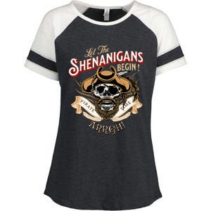 Arrgh Pirate Time Let The Shenanigans Begin Pirate Enza Ladies Jersey Colorblock Tee