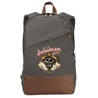 Arrgh Pirate Time Let The Shenanigans Begin Pirate Cotton Canvas Backpack