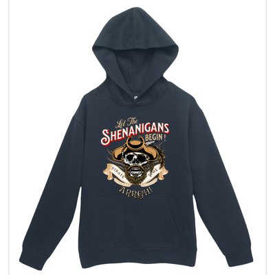 Arrgh Pirate Time Let The Shenanigans Begin Pirate Urban Pullover Hoodie