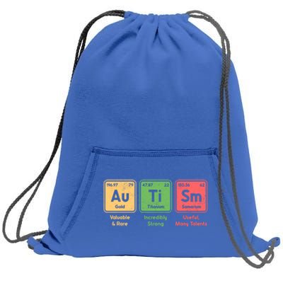 Autism Periodic Table Elets Spelling Autistic Great Gift Sweatshirt Cinch Pack Bag