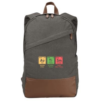 Autism Periodic Table Elets Spelling Autistic Great Gift Cotton Canvas Backpack