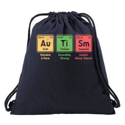 Autism Periodic Table Elets Spelling Autistic Great Gift Drawstring Bag