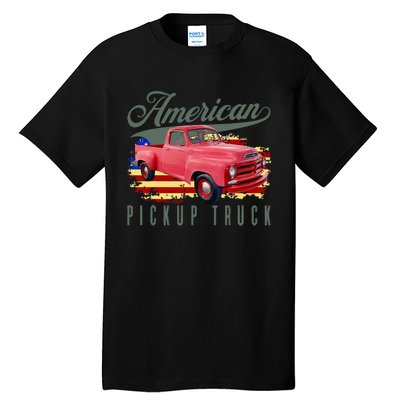 American Pickup Truck Adults Teens Tall T-Shirt