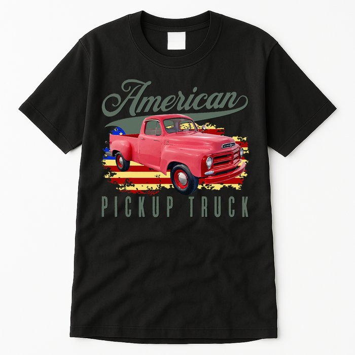 American Pickup Truck Adults Teens Tall T-Shirt