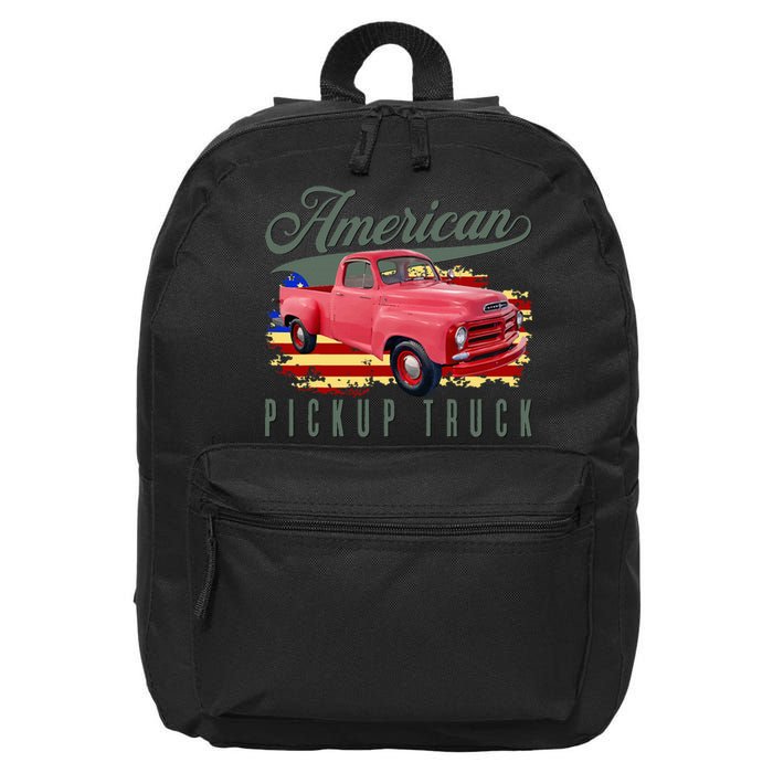 American Pickup Truck Adults Teens 16 in Basic Backpack