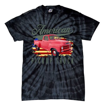 American Pickup Truck Adults Teens Tie-Dye T-Shirt