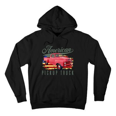 American Pickup Truck Adults Teens Tall Hoodie