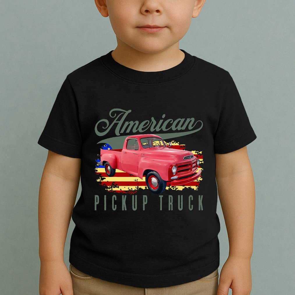 American Pickup Truck Adults Teens Toddler T-Shirt