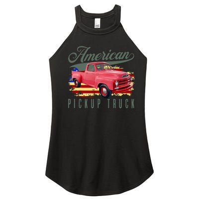 American Pickup Truck Adults Teens Women’s Perfect Tri Rocker Tank