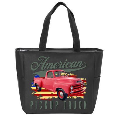 American Pickup Truck Adults Teens Zip Tote Bag