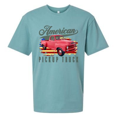 American Pickup Truck Adults Teens Sueded Cloud Jersey T-Shirt