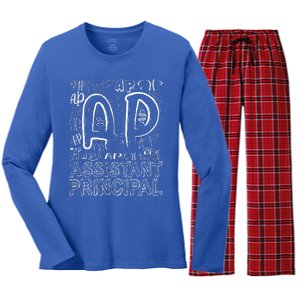 Assistant Principal Teacher Appreciation Week Cute Women's Long Sleeve Flannel Pajama Set 