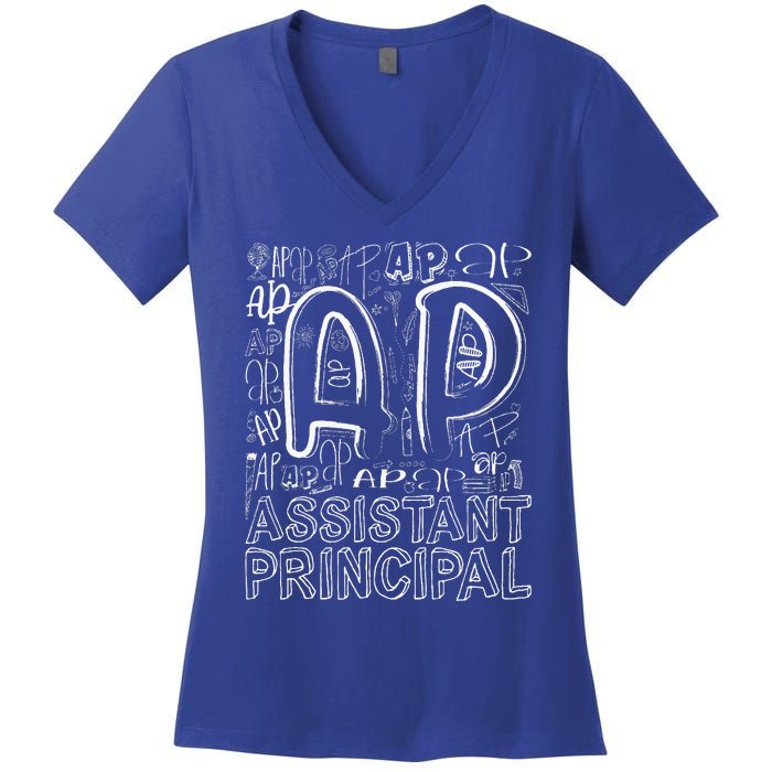 Assistant Principal Teacher Appreciation Week Cute Women's V-Neck T-Shirt