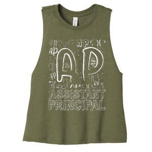 Assistant Principal Teacher Appreciation Week Cute Women's Racerback Cropped Tank