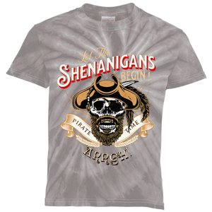 Arrgh Pirate Time Let The Shenanigans Begin Pirate Kids Tie-Dye T-Shirt