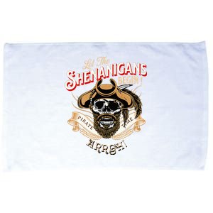 Arrgh Pirate Time Let The Shenanigans Begin Pirate Microfiber Hand Towel