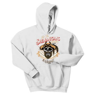 Arrgh Pirate Time Let The Shenanigans Begin Pirate Kids Hoodie