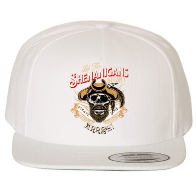 Arrgh Pirate Time Let The Shenanigans Begin Pirate Wool Snapback Cap