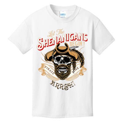 Arrgh Pirate Time Let The Shenanigans Begin Pirate Kids T-Shirt