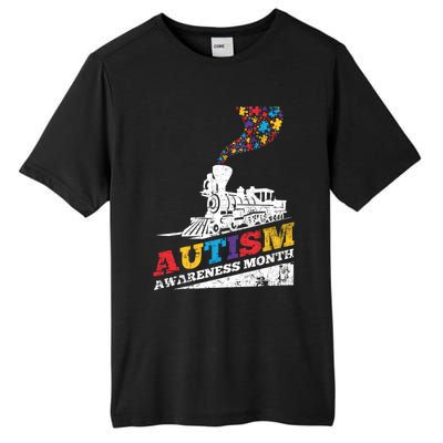 Autism Puzzle Train Toy Gift Support Autism Awareness Great Gift Tall Fusion ChromaSoft Performance T-Shirt