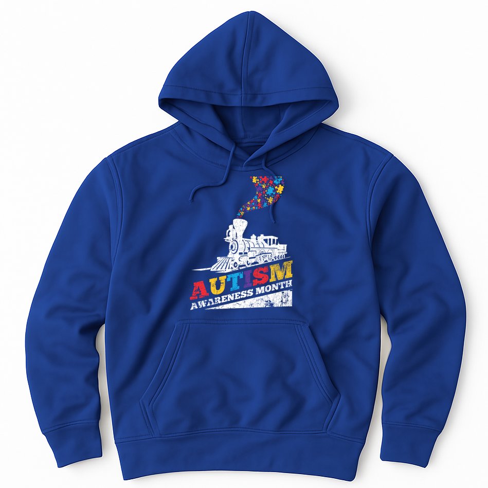 Autism Puzzle Train Toy Gift Support Autism Awareness Great Gift Hoodie