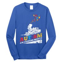 Autism Puzzle Train Toy Gift Support Autism Awareness Great Gift Long Sleeve Shirt