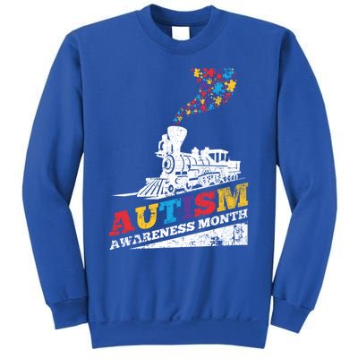 Autism Puzzle Train Toy Gift Support Autism Awareness Great Gift Sweatshirt