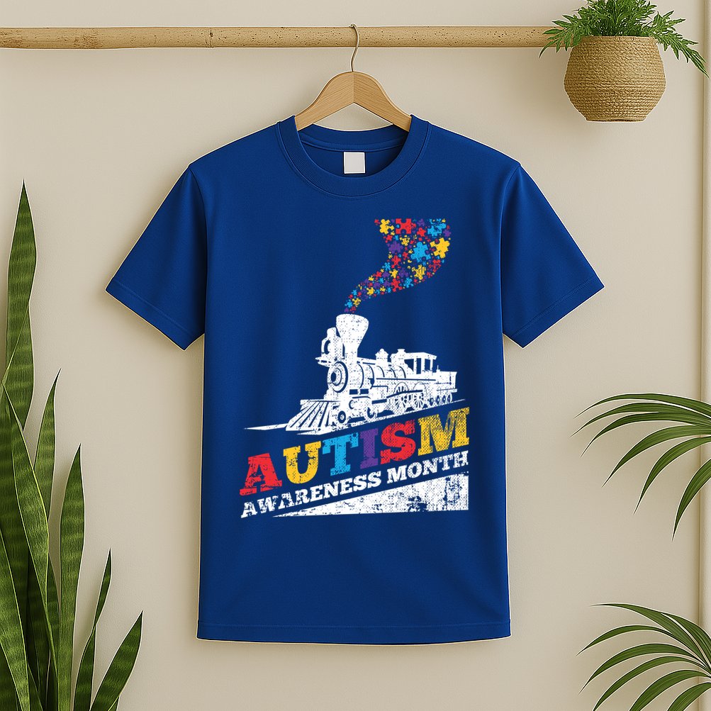 Autism Puzzle Train Toy Gift Support Autism Awareness Great Gift T-Shirt