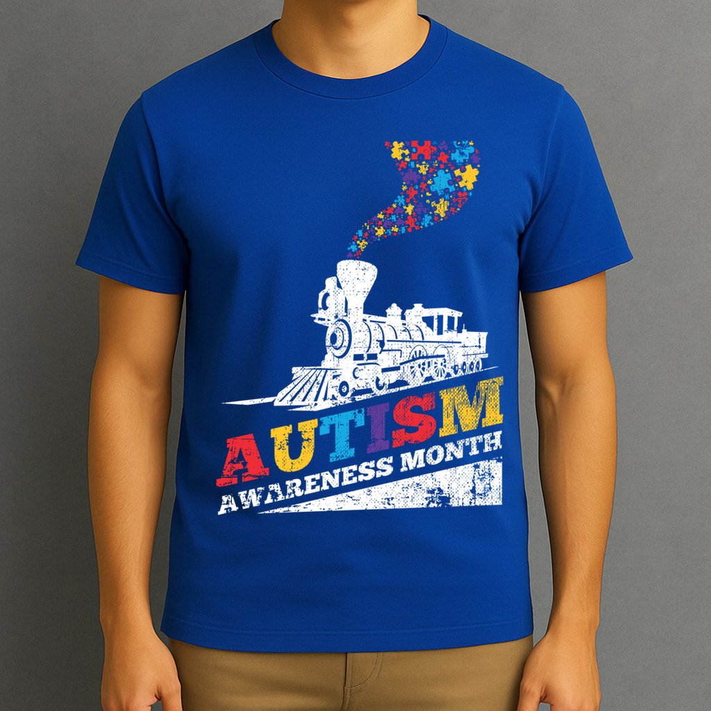 Autism Puzzle Train Toy Gift Support Autism Awareness Great Gift T-Shirt