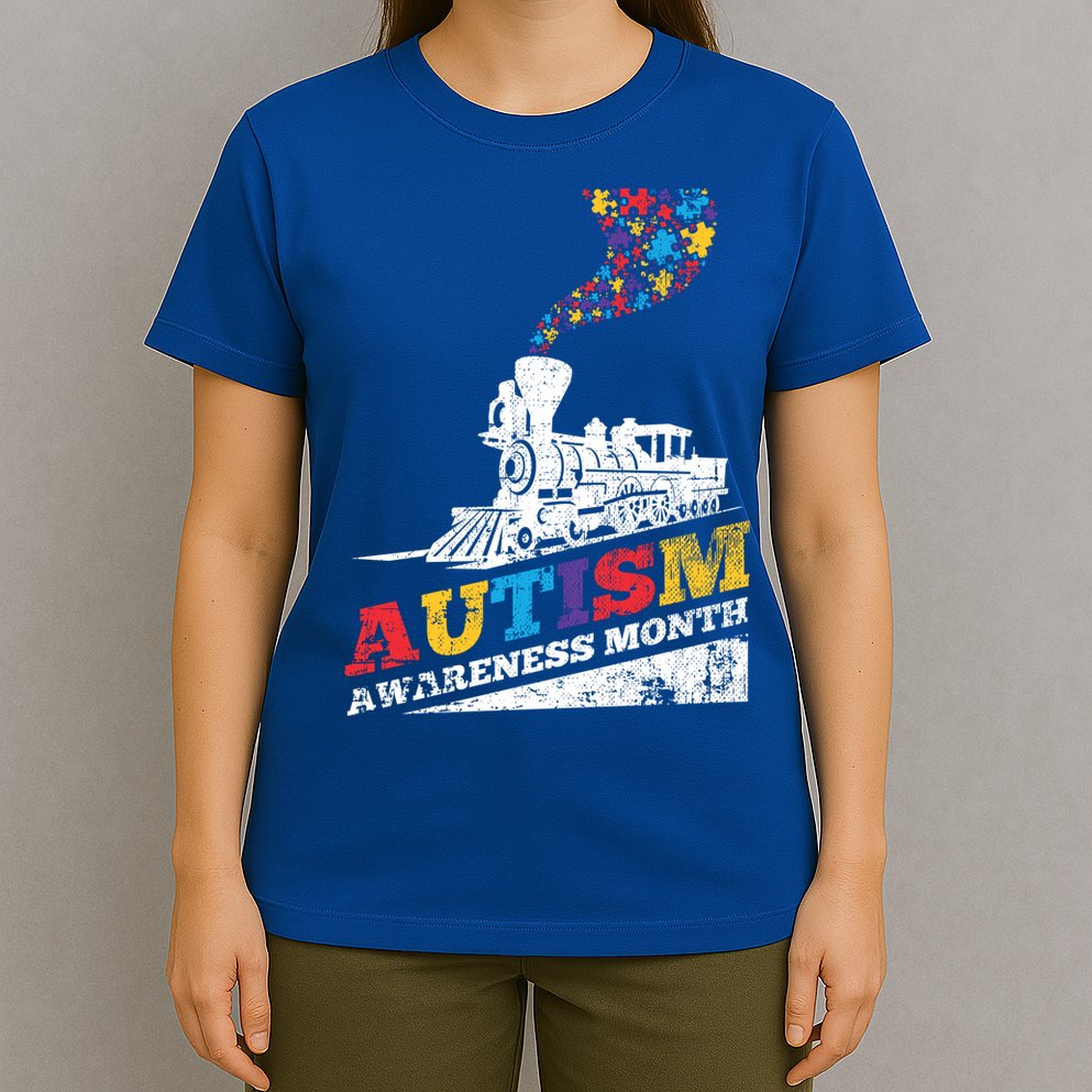 Autism Puzzle Train Toy Gift Support Autism Awareness Great Gift T-Shirt